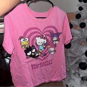 Hello Kitty & Friends Heart Graphic Pink Tee